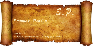 Sommer Paula névjegykártya